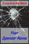 Closest To Pin Cracked Glass