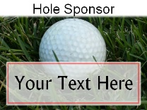 Hole Sponsor Ball in grass