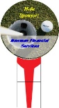 Golf Ball Shaped Round sign 1