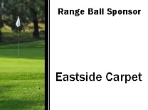 Range Ball Sponsor Flag In Grass