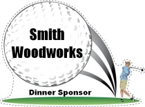 Dinner Sponsor Golf Swing Shaped Sign