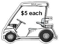 Mulligans Golf Cart Sign