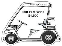 Putting Contest Golf Cart Sign