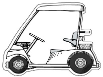 Blank Golf Golf Cart Sign