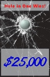 Hole in One Cracked Glass
